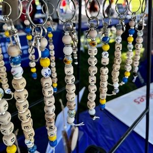 Handmade wood WORD KEYCHAINS